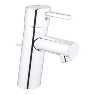 GROHE 3427000A Small Centerset Lavatory Faucet With Temperature Limiter, Concetto, 1.2 gpm Flow Rate, 2-9/16 in H Spout, 1 Handles, Pop-Up Drain, 1 Faucet Holes, StarLight® Polished Chrome, Function: Traditional