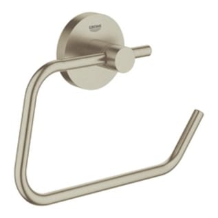 GROHE 40689EN1 Essentials Toilet Paper Holder, 119 mm H, Nickel, StarLight® Brushed Nickel, Import