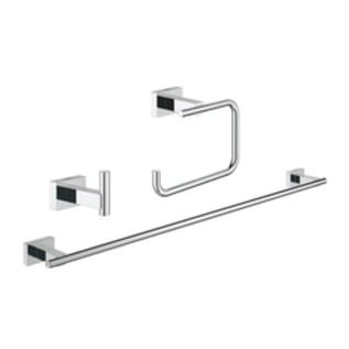 GROHE 40777001 Guest Bathroom Accessories Set, Essentials Cube, 1 Bars, 1 Hooks, Import