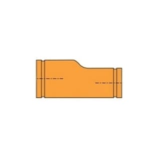 Gruvlok® 0390031961 FIG 7073 Eccentric Reducer, Carbon Steel, 3 x 1-1/4 in Nominal, SCH 40/STD, Grooved End Style, Orange Painted, Domestic