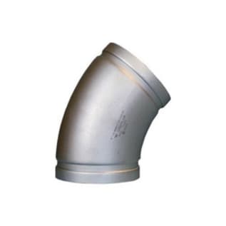 Gruvlok® 0390070423 FIG A7051SS Full-Flow 45 deg Elbow, 2 in Nominal, Grooved End Style, SCH 10, 304 Stainless Steel, Import