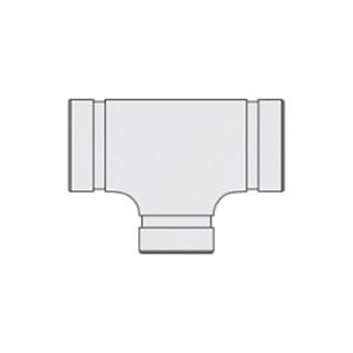 Gruvlok® 0390071355 FIG A7061SS Full-Flow Reducing Tee, 6 x 6 x 4 in Nominal, Grooved End Style, SCH 10, 304 Stainless Steel, Import