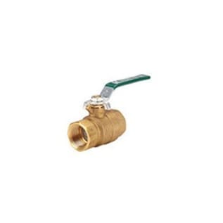 Hammond Valve 8901010112 2-Piece Ball Valve With Handle, 1-1/2 in Nominal, NPT End Style, Forged Brass Body, Full Port, PTFE Softgoods