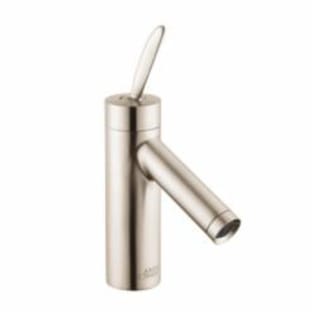AXOR 10010821 Bathroom Faucet, Starck Classic, Commercial, 1.2 gpm Flow Rate, 2-7/8 in H Spout, 1 Handles, Pop-Up Drain, 1 Faucet Holes, Brushed Nickel, Function: Traditional