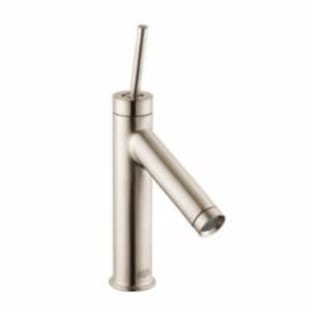 AXOR 10111821 Bathroom Faucet, Starck, Commercial, 1.2 gpm Flow Rate, 3-1/2 in H Spout, 1 Handles, Pop-Up Drain, 1 Faucet Holes, Brushed Nickel, Function: Traditional