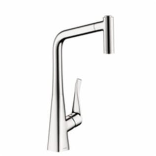 Hansgrohe 14820001 Metris Kitchen Faucet, 1.75 gpm Flow Rate, 150 deg High-Arc Swivel Spout, Polished Chrome, 1 Handles, 1 Faucet Holes, Import
