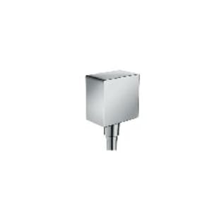 Hansgrohe 26455001 FixFit Square Wall Outlet With Check Valve, 1/2 in, NPT x G 1/2