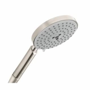 Hansgrohe 28519821 Raindance S 150 AIR 3-Jet Hand Shower, 2.5 gpm Flow Rate, 3 Sprays, 5-3/8 in Dia Head, 1/2 in Connection