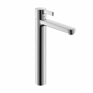 Hansgrohe 31020001 Metris S Tall Bathroom Faucet, Commercial, 1.2 gpm Flow Rate, 9-7/8 in H Spout, 1 Handles, Pop-Up Drain, 1 Faucet Holes, Polished Chrome, Function: Traditional