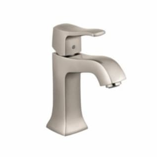 Hansgrohe 31075821 Bathroom Faucet, Metris C, Commercial, 1.2 gpm Flow Rate, 3-7/8 in H Spout, 1 Handles, Pop-Up Drain, 1 Faucet Holes, Brushed Nickel, Function: Traditional