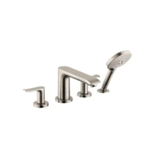 Hansgrohe 31444821 Metris E Roman Tub Trim Set, 5 gpm Flow Rate, 8 in Center, Brushed Nickel, 2 Handles, Function: Traditional, Import