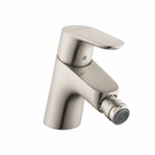 Hansgrohe 31920821 Focus E Bidet Faucet, 1.5 gpm, 2-1/8 in H Spout, 1 Handle, Pop-Up Drain, Brushed Nickel, Import