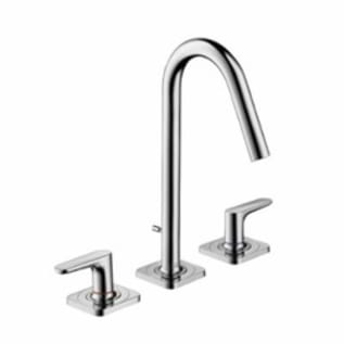 AXOR 34133001 Widespread Bathroom Faucet, Citterio M, Commercial, 1.2 gpm Flow Rate, 6-1/8 in H Spout, 8 in Center, Polished Chrome, 2 Handles, Pop-Up Drain