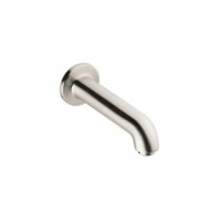 AXOR 38410821 Uno Tub Spout, 7 in L x 1-1/4 in H, Solid Brass, Brushed Nickel, Import