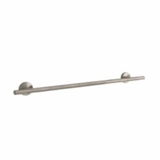 Hansgrohe 40516820 Wall Mount Towel Bar, Logis, 24 in L Bar, 2-7/8 in OAD x 2-1/2 in OAH, Brass, Brushed Nickel