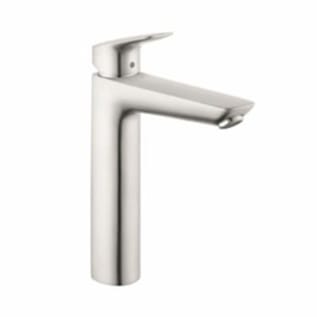 Hansgrohe 71090821 Bathroom Faucet, Logis 190, 1.2 gpm Flow Rate, 7-5/8 in H Spout, 1 Handles, 1 Faucet Holes, Brushed Nickel, Function: Traditional