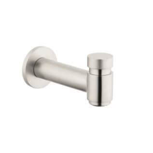 Hansgrohe 72411821 Talis S Tub Spout With Diverter, 5-5/8 in L x 1-3/8 in H, Solid Brass, Brushed Nickel