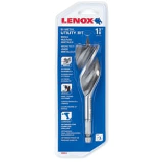 Lenox® 1095306A2216 Utility Wood Drill Bit, 1-3/8 in Dia, 6 in OAL, 3/8 in Shank