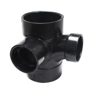 IPEX® 102146L DWV Sanitary Tee With Left Side Inlet, 3 x 3 x 2 x 2 in Nominal, Hub End Style, ABS
