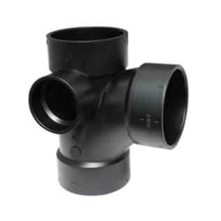 3"X3"X3"X2" ABS DWV SAN TEE WITH LEFT SIDE INLET