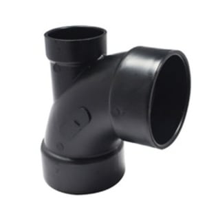 3"X3"X2" ABS DWV 90 WITH LOW HEEL INLET