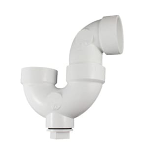 IPEX 193201AS DWV P-Trap With Cleanout and Solvent Weld Joint, 1-1/2 in Nominal, White, PVC, Hub Connection