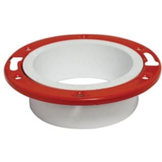 4" PVC DWV ADJUSTABLE HUB CLOSET FLNG WITH METAL RING