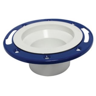 4"X3" PVC DWV SPIGOT ADJUSTABLE CLOSET FLNG W/ METAL RING