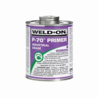 Weld-On® P-70™ 10222 Industrial Grade Low VOC Primer With Screw-On Cap, For Use With All Types, Classes and Schedules of PVC and CPVC Pipe and Fittings, Clear, 1 qt Container