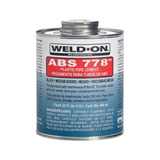 Weld-On® 778™ 13533 Low VOC Medium Body Regular Solvent Cement With Applicator Cap, 1 qt Container, Black