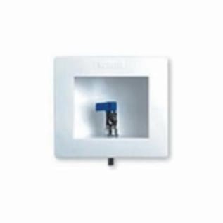 Water-Tite 82092 Ice Maker Outlet Box With Valve, 1/2 in PEX, Polished Chrome, Domestic