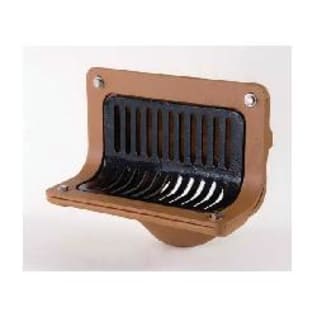 Smith® 1520T03 90 deg Flush Grate Scupper Drain, 3 in Outlet, Thread Connection, Cast Iron Drain