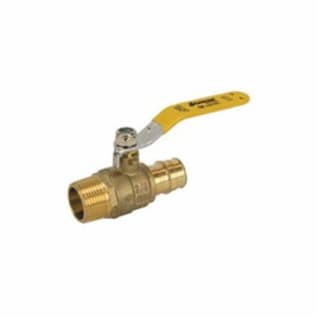 Jomar Valve® 104-534MPG 2-Piece Ball Valve With Handle, 3/4 in, MNPT x Expansion PEX, Brass Body, Standard Port, PTFE/Buna-N Softgoods