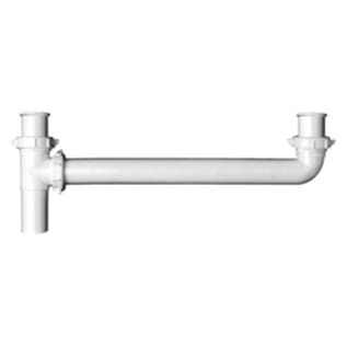 PlumbPak® 122TTWRUK End Outlet Continuous Waste With Baffle Tee, 1-1/2 in Nominal, Polypropylene, White