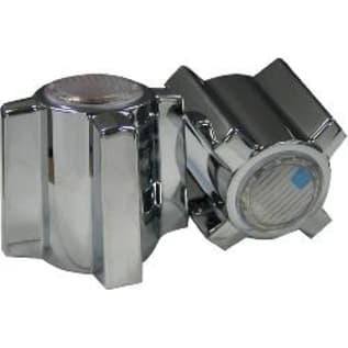 Kissler 799-1284 Pair of Handle, 1-1/8 x 2-1/4 in, For Use With Sterling Faucets, 16 Point, B-16 Broach Style, Chrome Plated