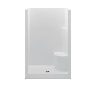 Aquatic 1483OSR-WH Everyday 1-Piece Shower Stall, 48 in L x 33-1/2 in W x 72 in H, AcrylX™ Acrylic, Gel-Coated/White, Domestic