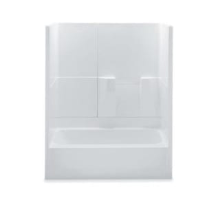 Aquatic 2603TRIOR-WH Everyday 3-Piece Tub Shower Stall, 60 in L x 30 in W x 72 in H, AcrylXâ„¢ Acrylic, Gel-Coated/White, Domestic