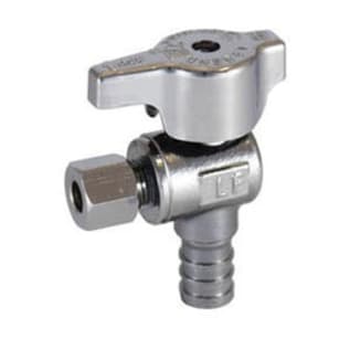 LEGEND 114-609NL T-595NL 1/4 Turn Angle Supply Stop Ball Valve, 1/2 x 3/8 in Nominal, PEX x Compression End Style, 125 psi Pressure, Brass Body, Polished Chrome, Import
