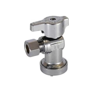 LEGEND 114-903NL T-595NL 1/4 Turn Angle Supply Stop Valve, 1/2 x 3/8 in Nominal, Insta-Loc® Push Connect x Compression End Style, 125 psi Pressure, Brass Body, Polished Chrome, Import