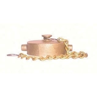 LEGEND 324-101 A-80 Cap With Chain, 1-1/2 in Nominal, NST End Style, Brass, Import