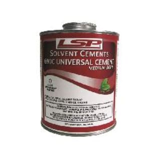 LSP™ 690C-4 Medium Body Universal Solvent Cement, 1 qt Container, Clear
