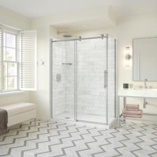 MAAX® 103419-307-508 Collection Utile Marble 103419 Side Wall, 32 in W x 80 in H x 1-1/8 in THK, Composite, Domestic