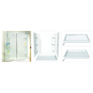 MAAX® 105072-000-001-000 Professional 105072 Direct-to-Stud Back Wall, 60 in L x 72 in W x 1-1/2 in H, Acrylic, Domestic