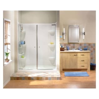 MAAX® 105716-000-001-000 Professional 105716 Rectangular Single Threshold Alcove Shower Base, BASE 6042, White, Center Drain, 59-3/4 in L x 42-1/8 in W x 4-1/8 in D, Domestic