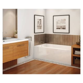 MAAX® 105815-000-001-002 Rubix 6030 Bathtub, Soaking, Rectangle Shape, 60 in L x 30 in W, Right Drain, White, Domestic