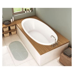 MAAX® 106168-000-001-100 Bathtub, Saturna™ 7236, Soaking, Oval Shape, 72 in L x 36 in W, End Drain, White, Domestic
