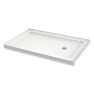 MAAX® 410005-L-501-001 Professional 410005-501 B3 ROUND 6032 Rectangular Single Threshold Alcove Shower Base, White, Left Drain, 59-7/8 in L 31-7/8 in W 4 in D, Domestic