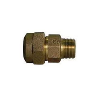 A.Y. McDonald 5182-236, 74753-3Q Octagonal Straight Coupling, 1 in Nominal, -3Q PEP McQuik Compression x MNPT End Style, Copper, Domestic