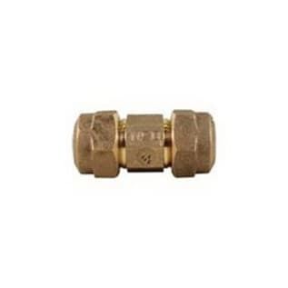 A.Y. McDonald 5182-001, 74758Q Octagonal Straight Coupling, 1 in Nominal, Q CTS McQuik Compression End Style, Brass, Domestic