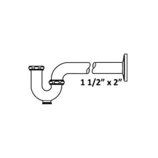 McGuire™ 8903C Adjustable P-Trap With Cleanout Plug, 1-1/2 in Inlet x 2 in Outlet, Brass